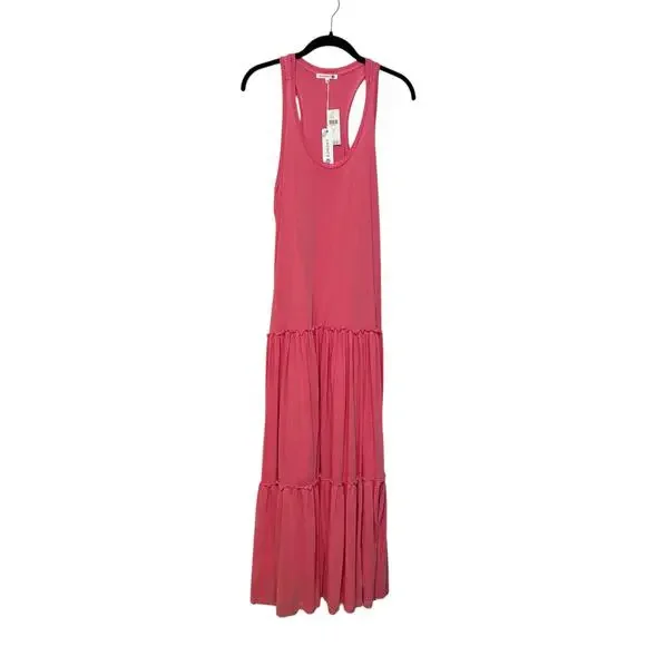 New Anthropologie Sundry Pink Modal Tiered Sleeveless Maxi Dress Size 1 Small - Picture 2 of 8